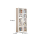 79'' White Alloy Rectangle Storage Cabinet with Exterior Shelf