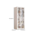 79'' White Alloy Rectangle Storage Cabinet with Exterior Shelf