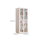 79'' White Alloy Rectangle Storage Cabinet with Exterior Shelf