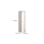 79'' White Alloy Rectangle Storage Cabinet with Exterior Shelf