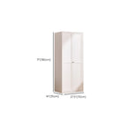 79'' White Alloy Rectangle Storage Cabinet with Exterior Shelf