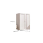 79'' White Alloy Rectangle Storage Cabinet with Exterior Shelf