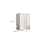 79'' White Alloy Rectangle Storage Cabinet with Exterior Shelf
