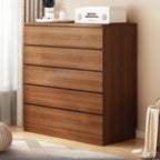 Free-Standing White Storage Cabinet with Drawers for Bedroom