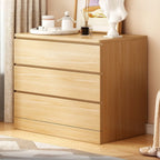 Free-Standing White Storage Cabinet with Drawers for Bedroom