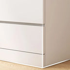 Free-Standing White Storage Cabinet with Drawers for Bedroom