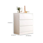 Free-Standing White Storage Cabinet with Drawers for Bedroom