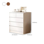 Free-Standing White Storage Cabinet with Drawers for Bedroom