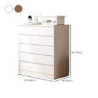Free-Standing White Storage Cabinet with Drawers for Bedroom