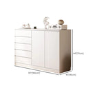 Free-Standing White Storage Cabinet with Drawers for Bedroom