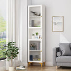 47‘’-71.5H Rectangular Wooden Display Cabinet with Glass Door