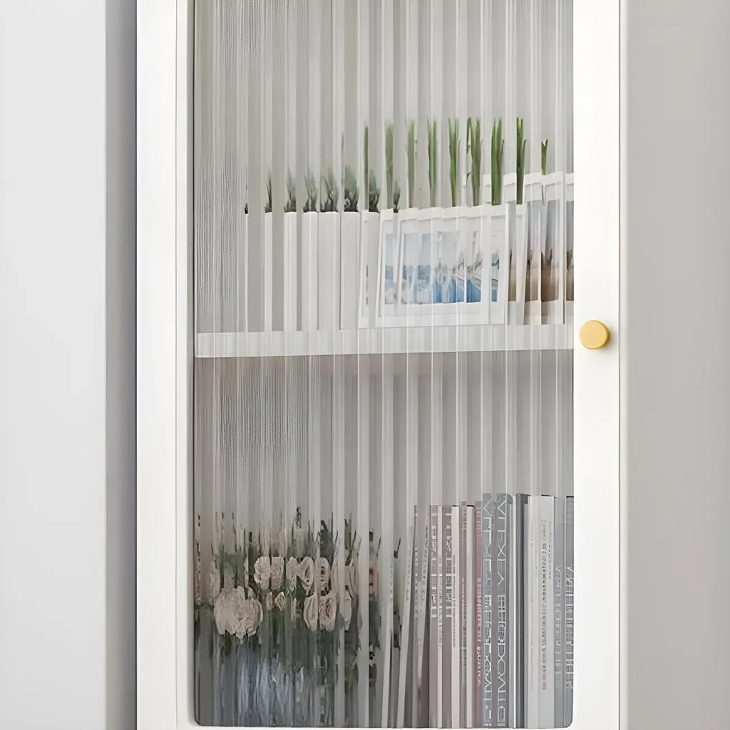 47‘’-71.5H Rectangular Wooden Display Cabinet with Glass Door