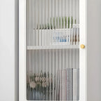 47‘’-71.5H Rectangular Wooden Display Cabinet with Glass Door