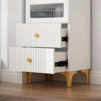 47‘’-71.5H Rectangular Wooden Display Cabinet with Glass Door