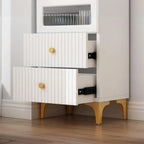 47‘’-71.5H Rectangular Wooden Display Cabinet with Glass Door