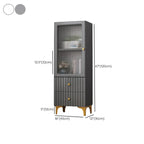47‘’-71.5H Rectangular Wooden Display Cabinet with Glass Door