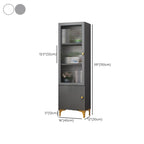 47‘’-71.5H Rectangular Wooden Display Cabinet with Glass Door