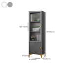 47‘’-71.5H Rectangular Wooden Display Cabinet with Glass Door