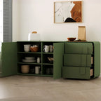 Composite Wood Green Storage Cabinet with Minimalist Style