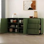Composite Wood Green Storage Cabinet with Minimalist Style