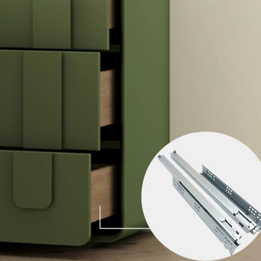 Composite Wood Green Storage Cabinet with Minimalist Style