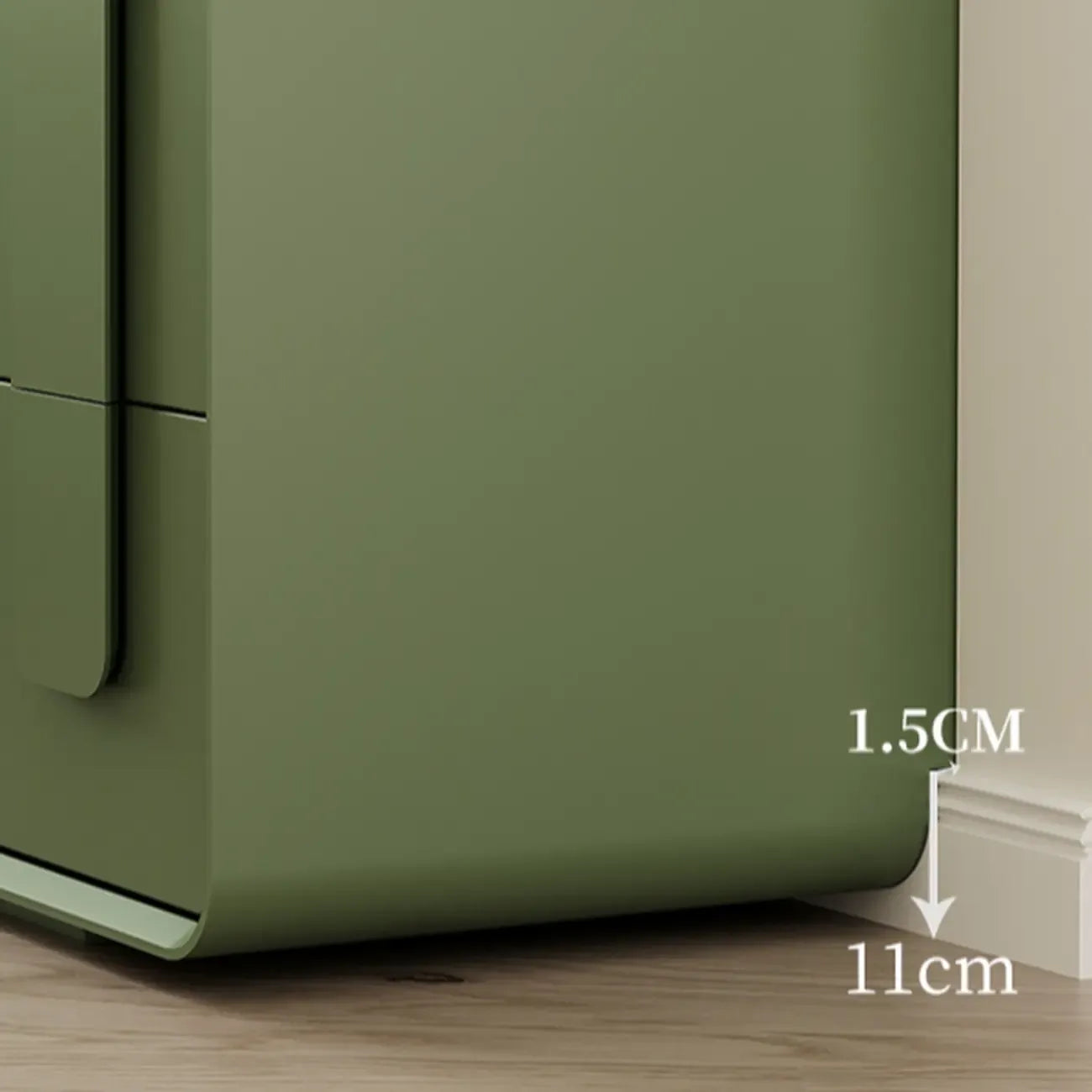 Composite Wood Green Storage Cabinet with Minimalist Style