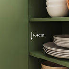 Composite Wood Green Storage Cabinet with Minimalist Style