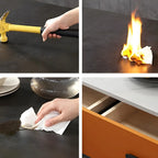 Modern Pine Sideboard with Drawers and Cabinets in Grey/Orange