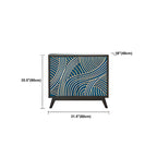 Modern Brown Birch Wood Buffet Sideboard with 2 Doors