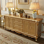 Luxury Gold Wooden Sideboard with Drawers and Doors
