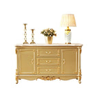 Luxury Gold Wooden Sideboard with Drawers and Doors