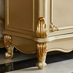 Luxury Gold Wooden Sideboard with Drawers and Doors