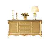 Luxury Gold Wooden Sideboard with Drawers and Doors