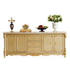 Luxury Gold Wooden Sideboard with Drawers and Doors