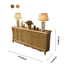 Luxury Gold Wooden Sideboard with Drawers and Doors