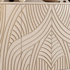 Modern White Wooden Sideboard with Artistic Doors