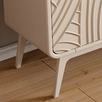 Modern White Wooden Sideboard with Artistic Doors