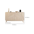 Modern White Wooden Sideboard with Artistic Doors