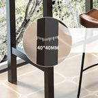 Modern Faux Wood Bar Table Set with Backless Stools