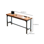 Modern Faux Wood Bar Table Set with Backless Stools