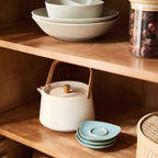 Modern Brown Glass Countertop Sideboard with Storage