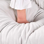 Faux Leather Wingback Rocking Chair with Removable Cushions