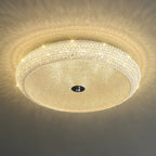 Simple Dimmable Crystal  Flush Ceiling Lamp for Living Room