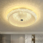 Simple Dimmable Crystal  Flush Ceiling Lamp for Living Room