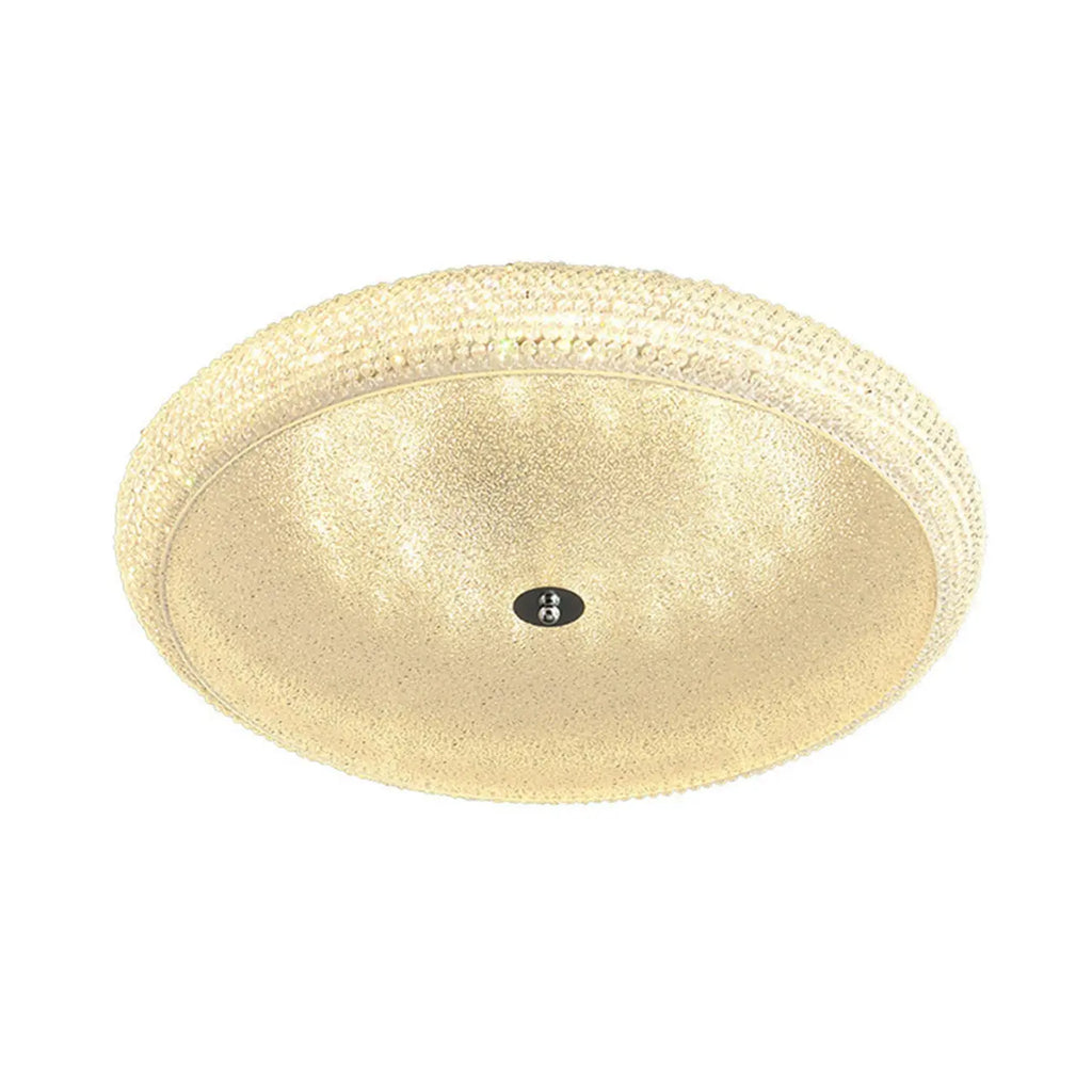 Simple Dimmable Crystal  Flush Ceiling Lamp for Living Room