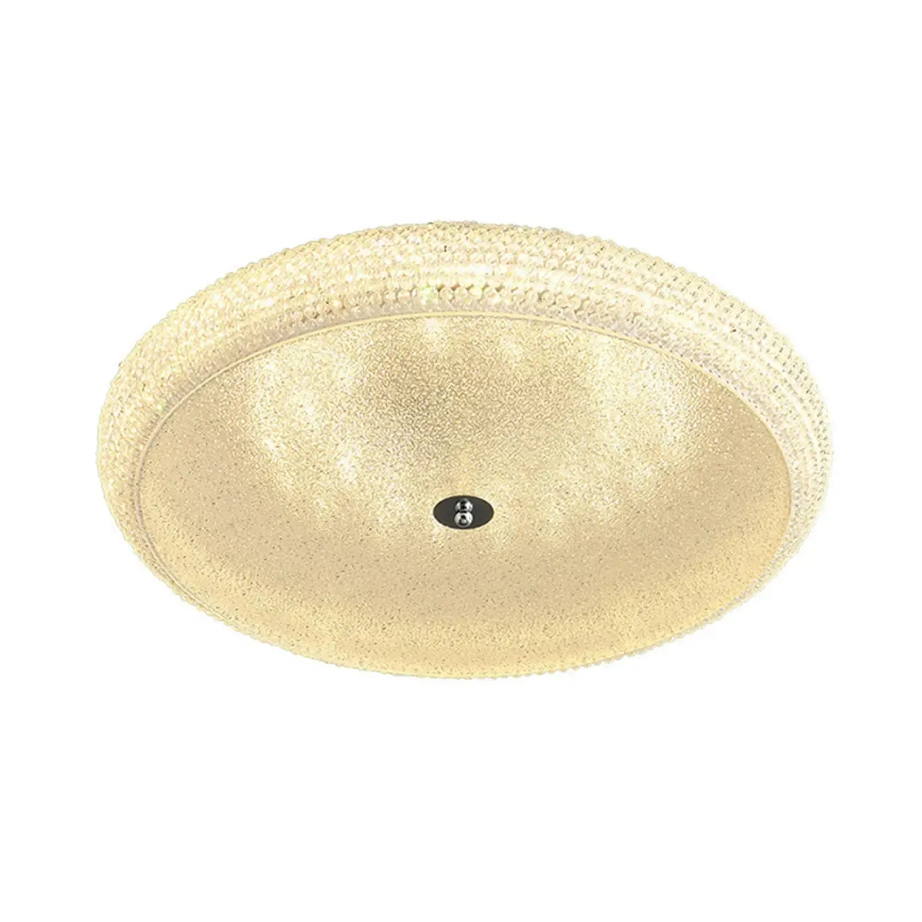 Simple Dimmable Crystal  Flush Ceiling Lamp for Living Room