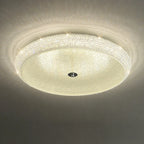 Simple Dimmable Crystal  Flush Ceiling Lamp for Living Room