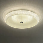 Simple Dimmable Crystal  Flush Ceiling Lamp for Living Room