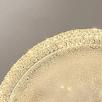 Simple Dimmable Crystal  Flush Ceiling Lamp for Living Room