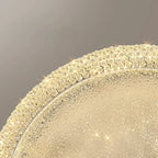 Simple Dimmable Crystal  Flush Ceiling Lamp for Living Room